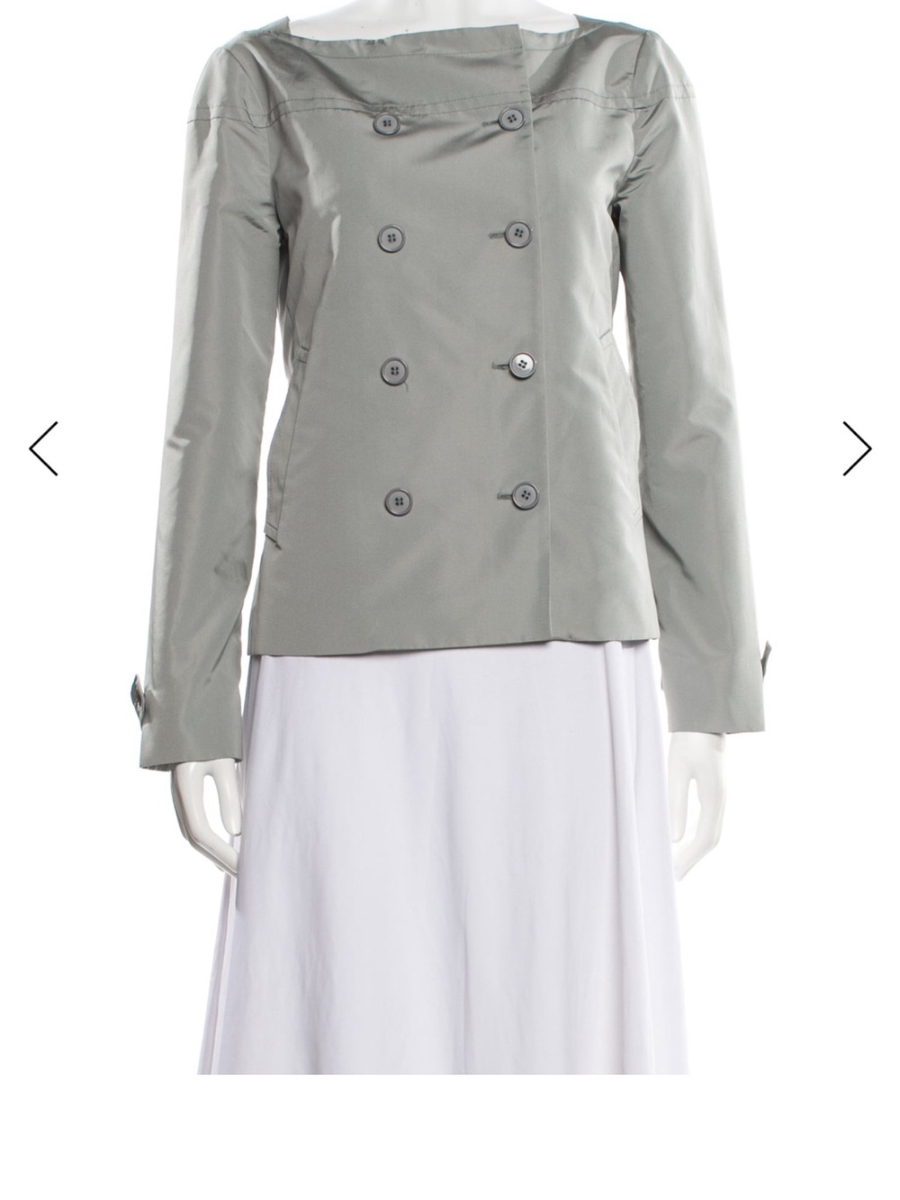 Vintage Prada 2007 Grey Double-Breasted Jacket | Size Small
